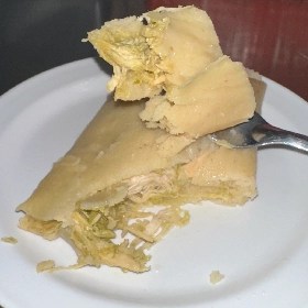 Chicken Green Salsa Tamale