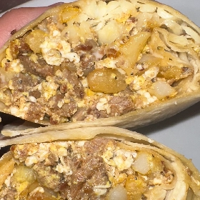 Steak and Eggs Breakfast Burrito