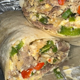 Machaca Breakfast Burrito