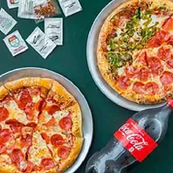 2 Medium Pizza 1 Topping