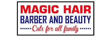 Magic Hair Barber and Beauty logo.