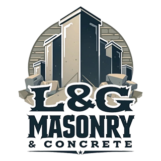 L and G Masonry and Concrete logo.