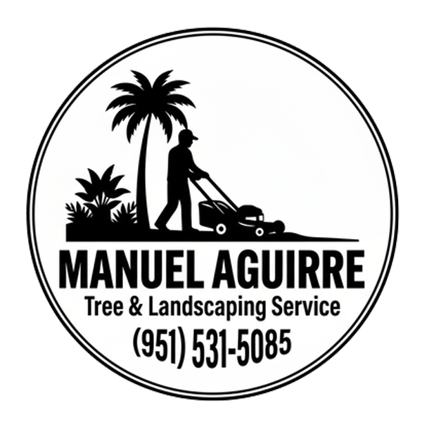 Manuel Aguirre Tree and Landscaping Services logo.