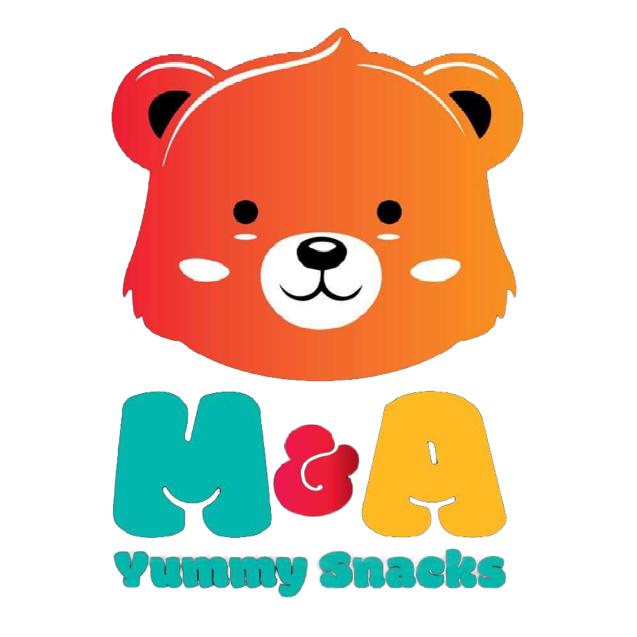 M and A Yummy Snacks logo.