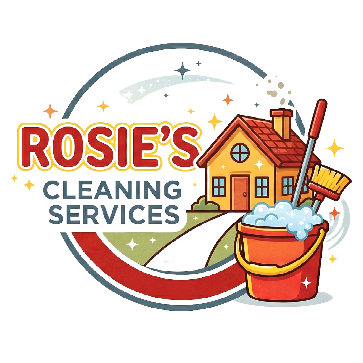 Rosies Cleaning Services logo.