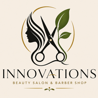 Innovations Beauty Salon and Barber Shop logo.