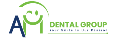 AM Dental Group logo.