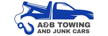 A and B Towing and Junk Cars logo.