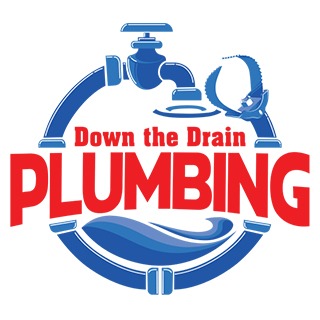 Down the Drain Plumbing logo.